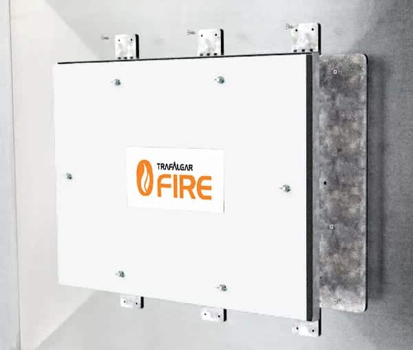 Trafalgar FyreWrap Fire Rated Duct Access Panel mid install