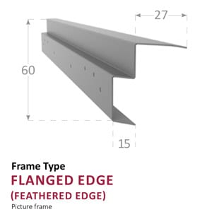 Flanged edge metal access panels